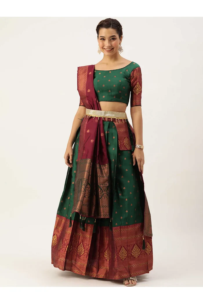 South Indian Festival Traditional Half Saree Madhuri - Image 3
