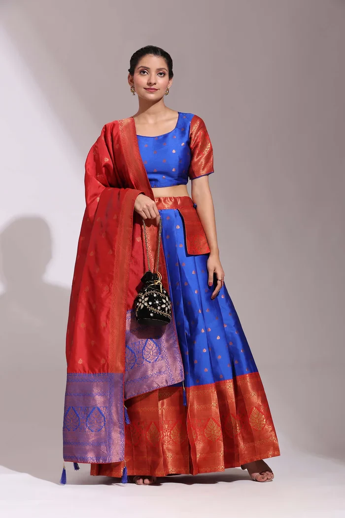 South Indian Festival Traditional Half Saree Madhuri - Image 35