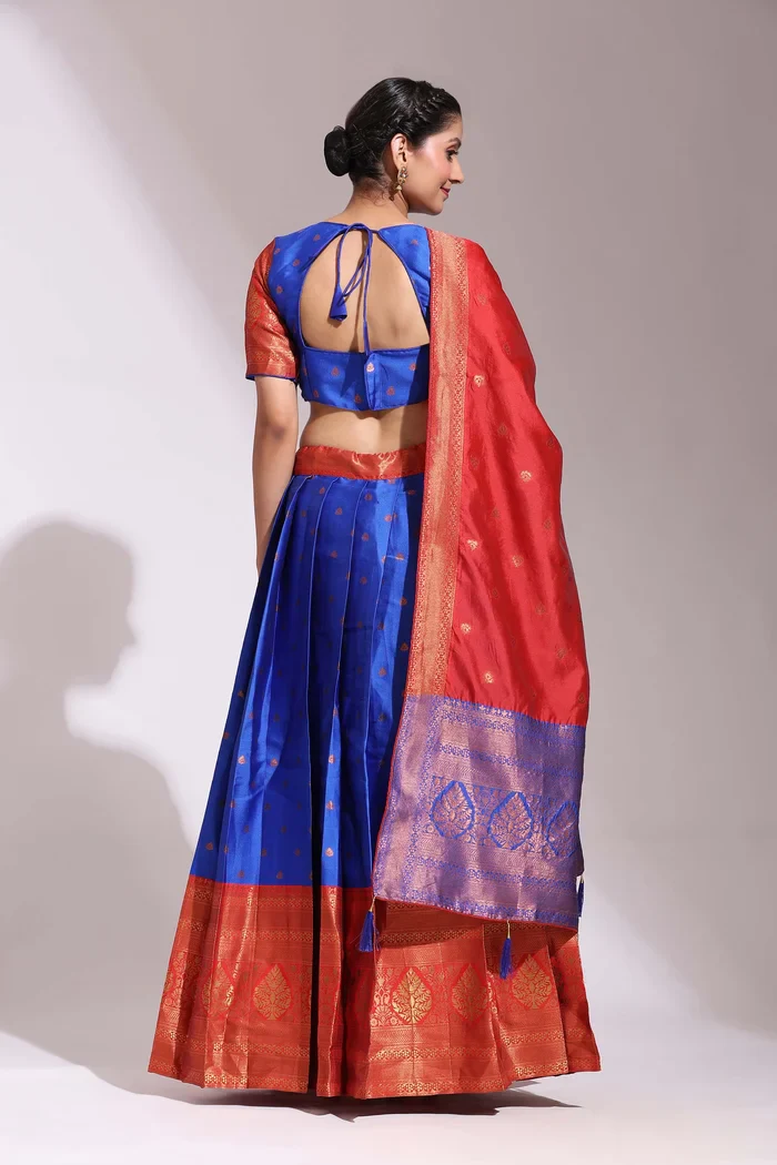 South Indian Festival Traditional Half Saree Madhuri - Image 36
