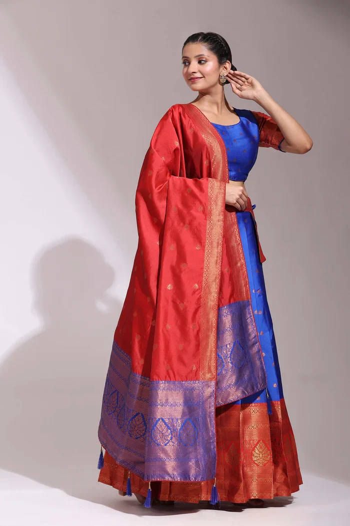 South Indian Festival Traditional Half Saree Madhuri - Image 38