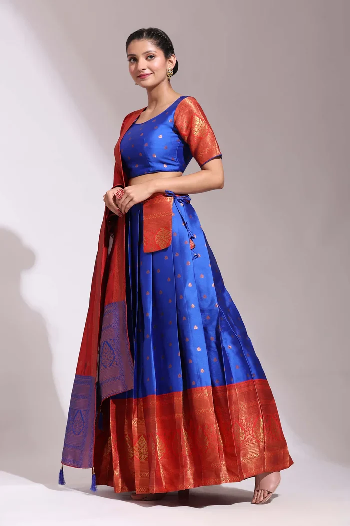 South Indian Festival Traditional Half Saree Madhuri - Image 39