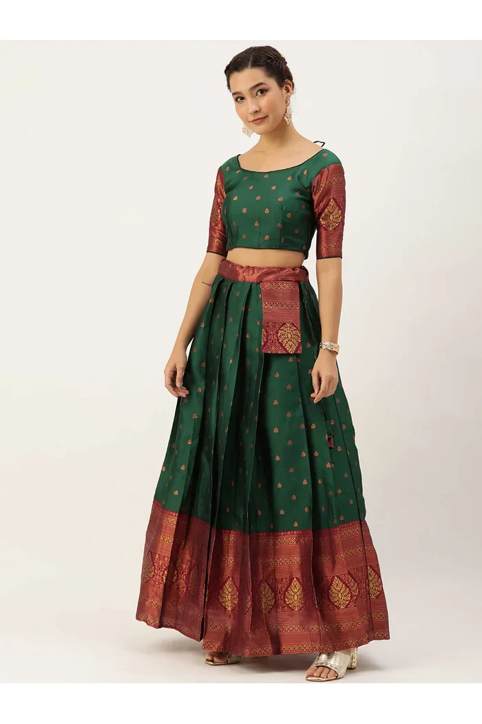 South Indian Festival Traditional Half Saree Madhuri - Image 4