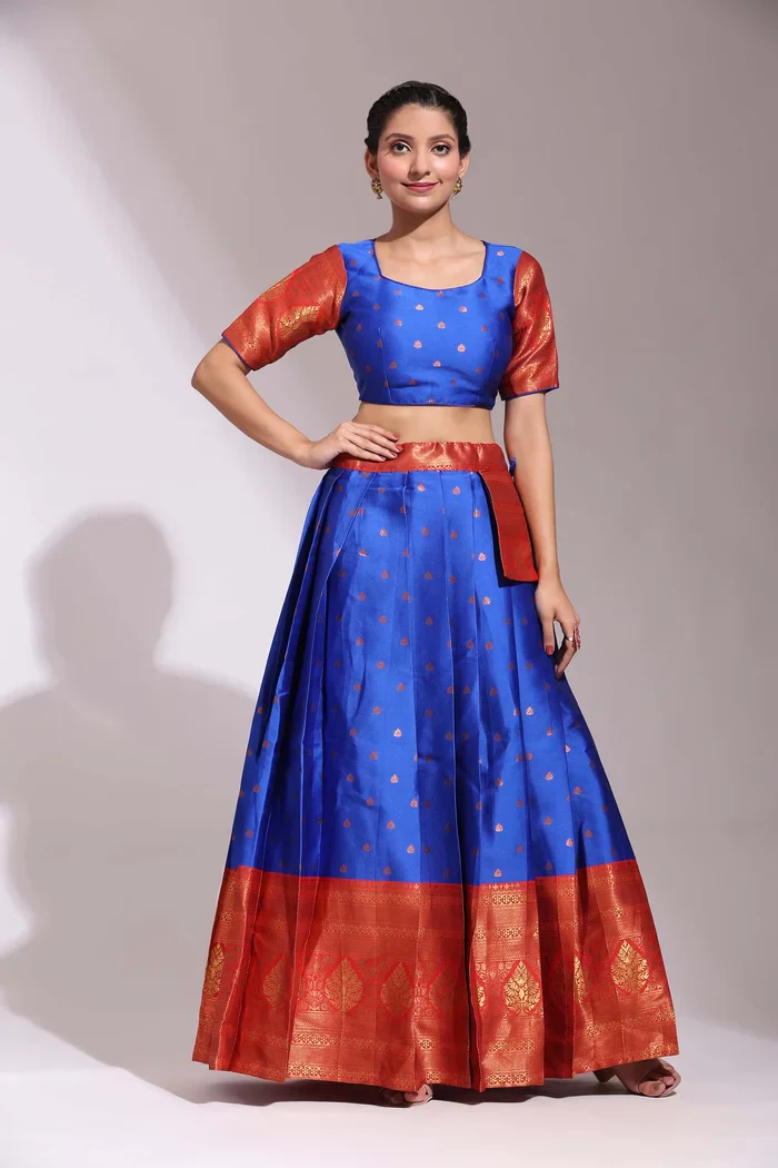 South Indian Festival Traditional Half Saree Madhuri - Image 40