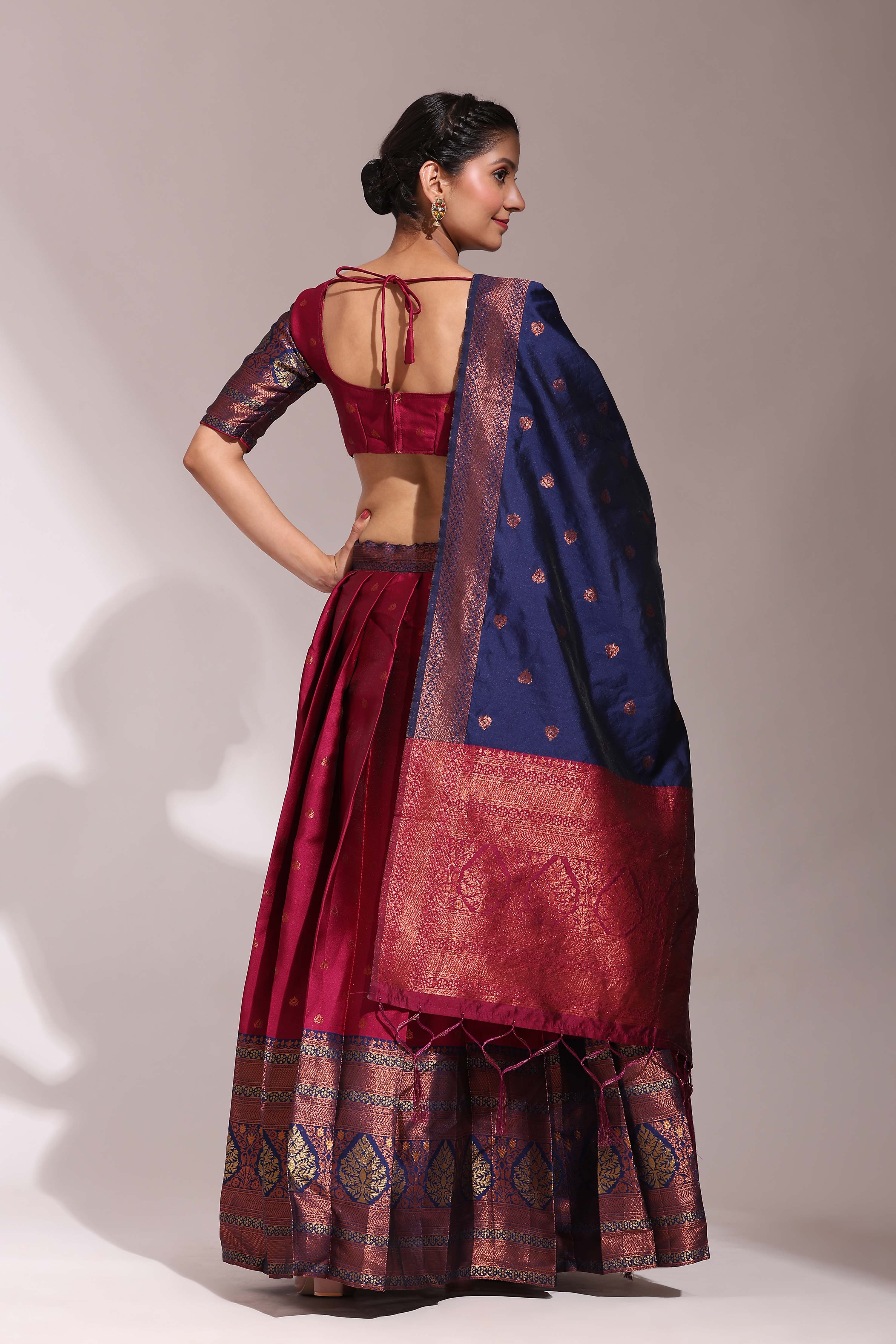 South Indian Festival Traditional Half Saree Madhuri - Image 45
