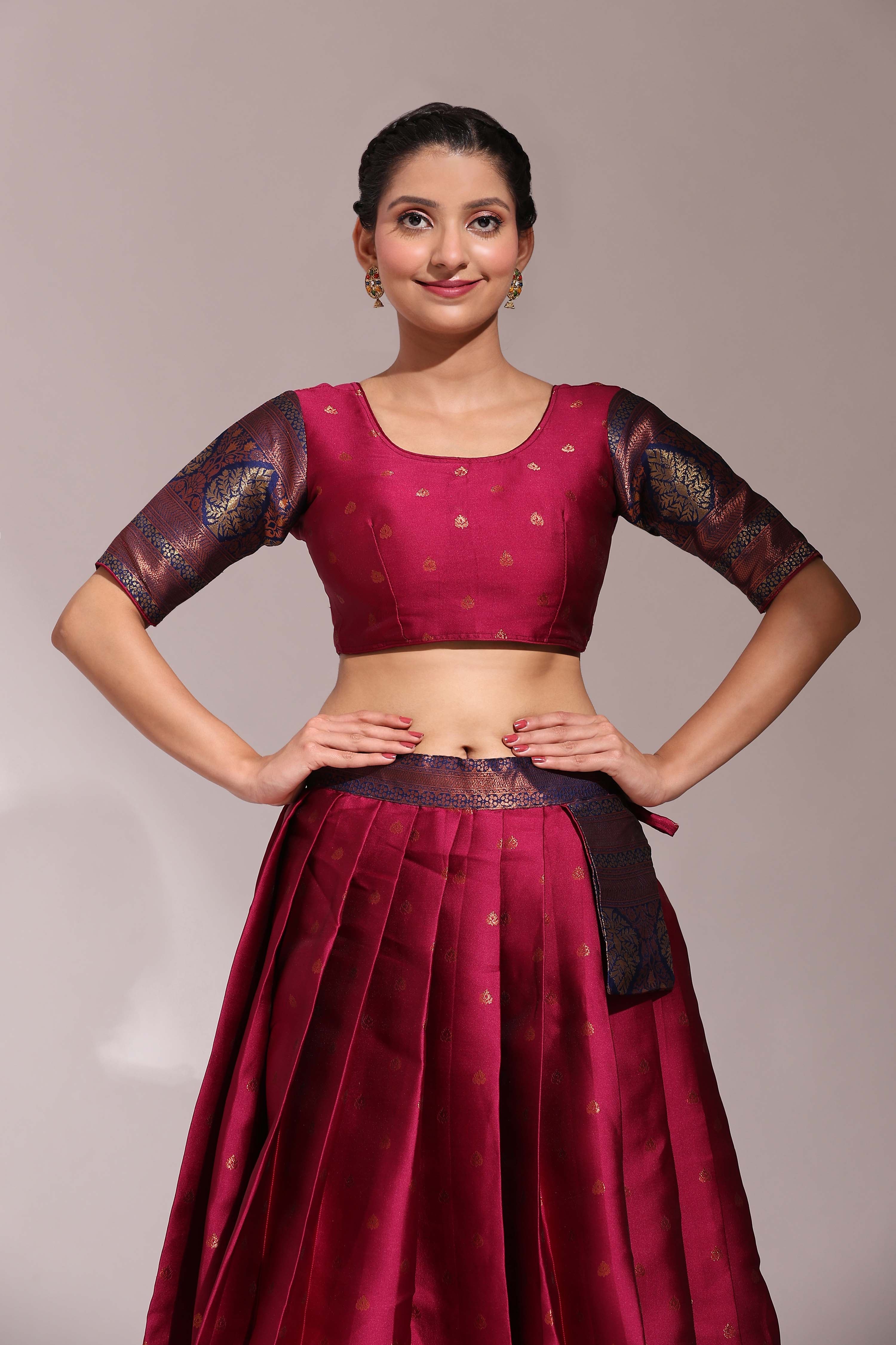South Indian Festival Traditional Half Saree Madhuri - Image 49