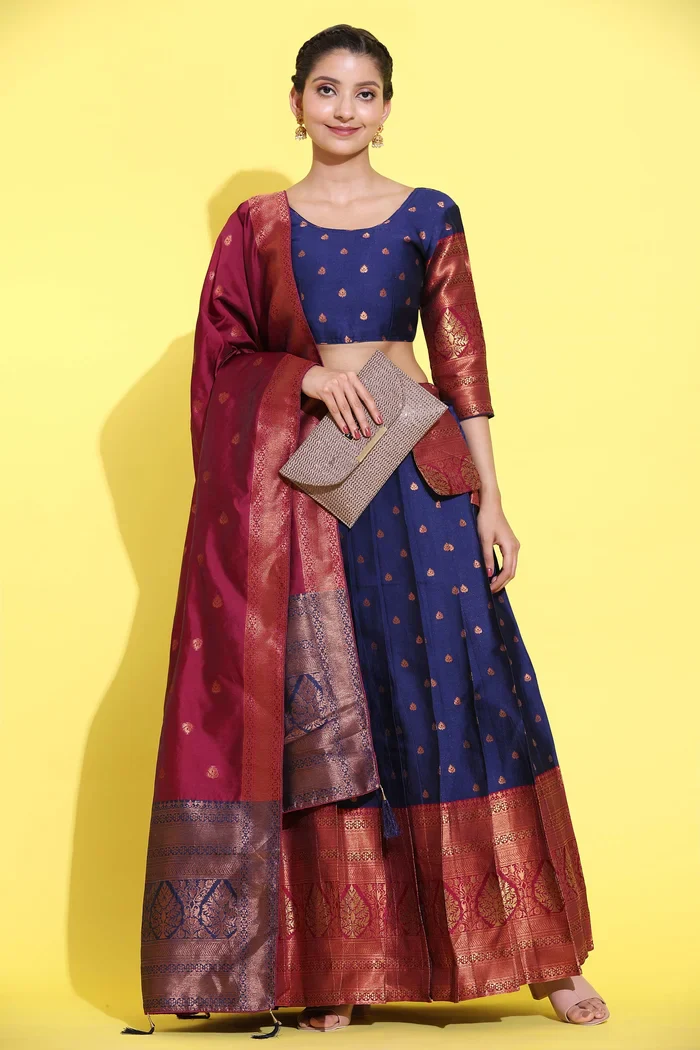 South Indian Festival Traditional Half Saree Madhuri - Image 9