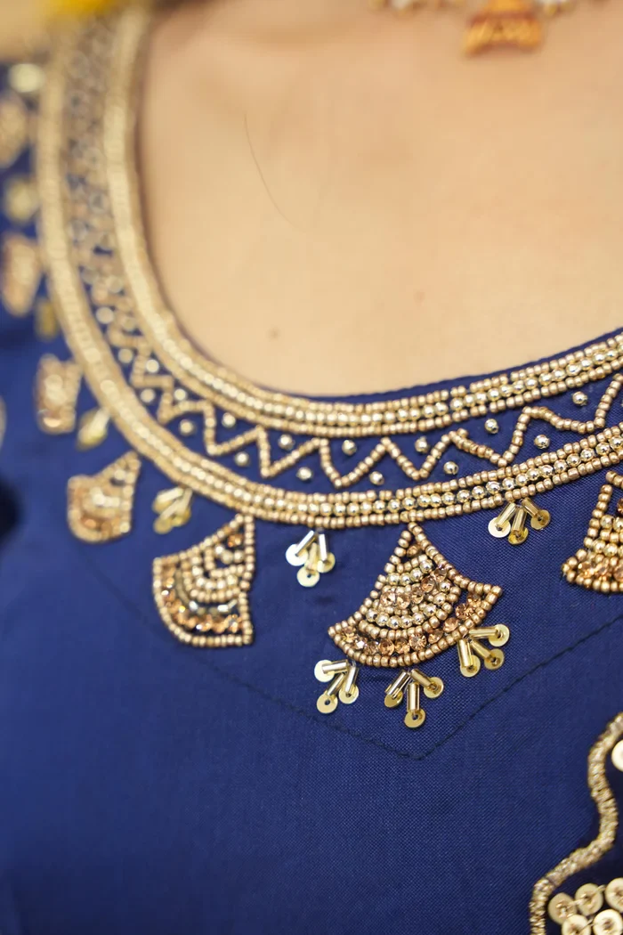 Women's Woven Design zari work Half Saree with FullyHandwork Blouse and Dupatta Dhara - Image 12