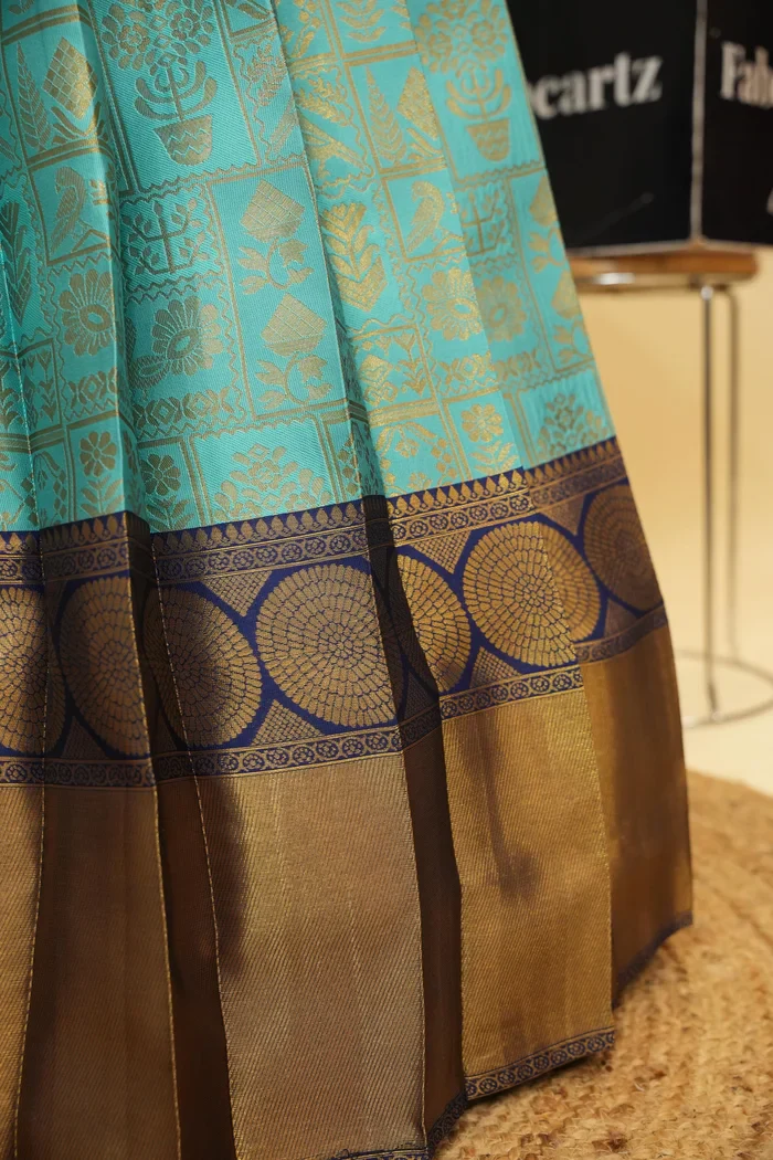 Women's Woven Design zari work Half Saree with FullyHandwork Blouse and Dupatta Dhara - Image 13