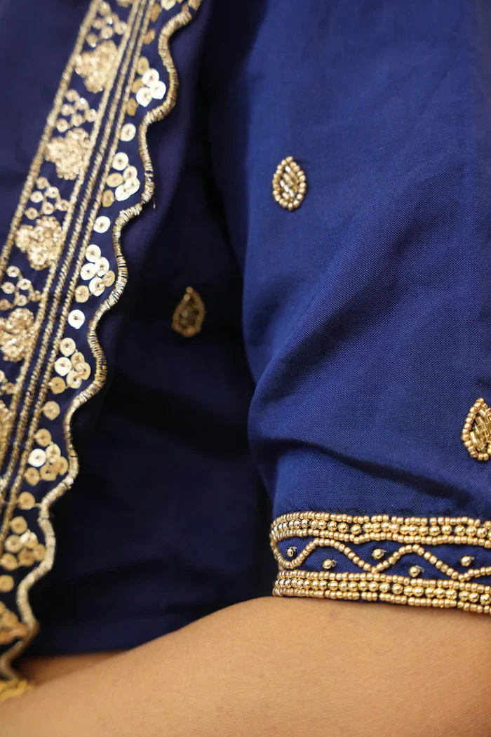 Women's Woven Design zari work Half Saree with FullyHandwork Blouse and Dupatta Dhara - Image 14