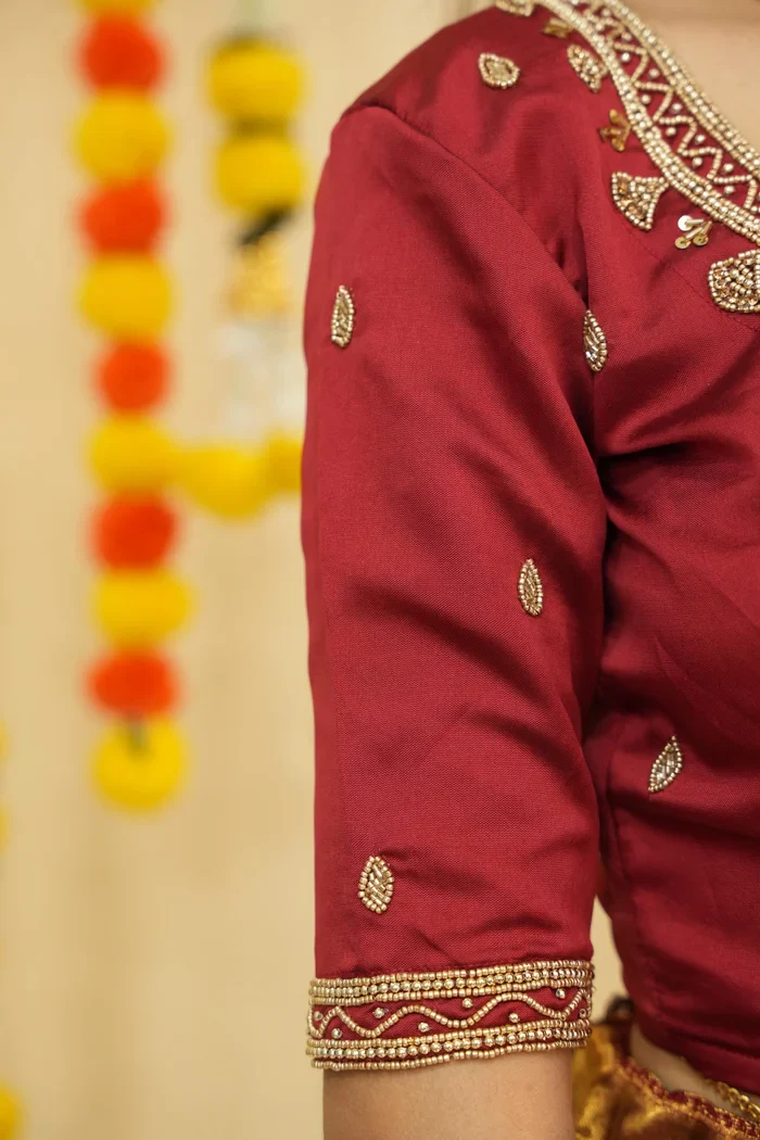 Women's Woven Design zari work Half Saree with FullyHandwork Blouse and Dupatta Dhara - Image 26