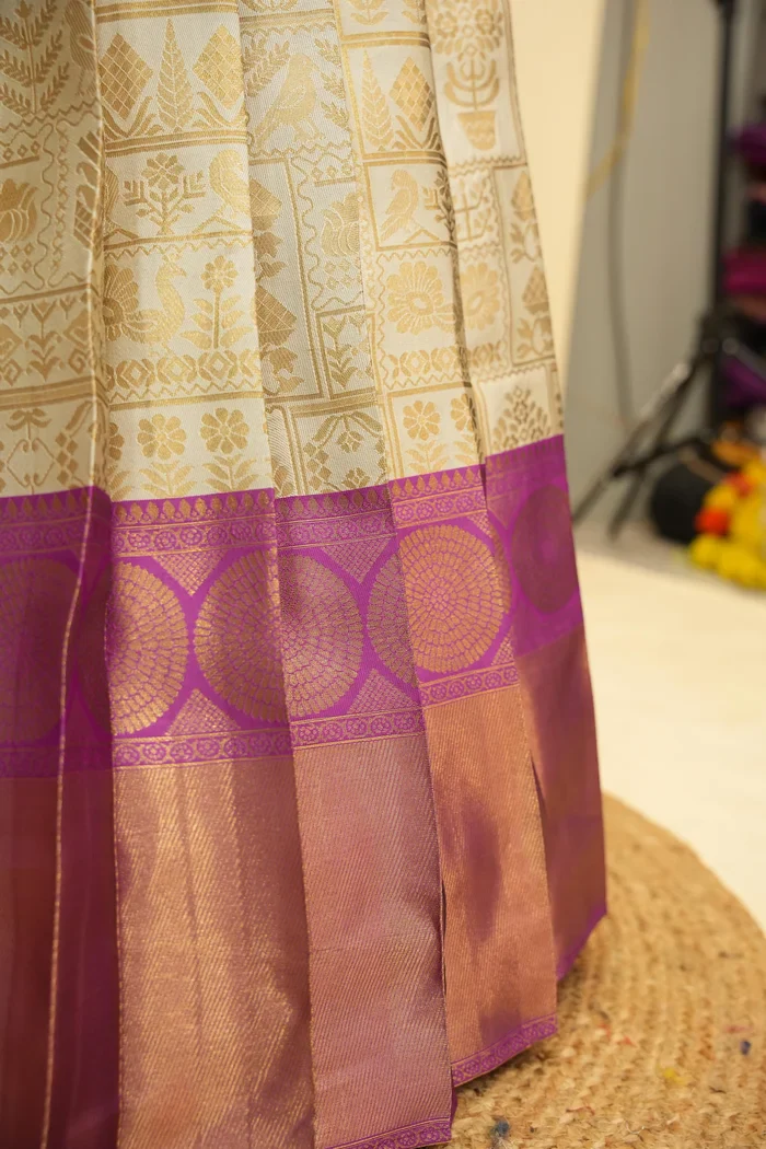 Women's Woven Design zari work Half Saree with FullyHandwork Blouse and Dupatta Dhara - Image 34