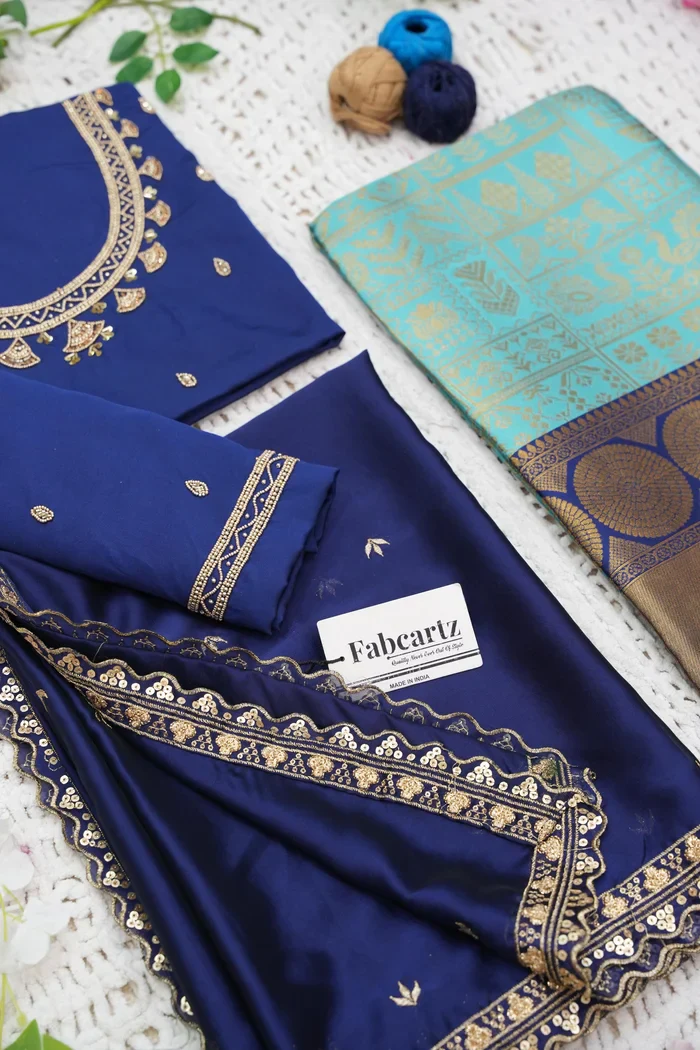 Women's Woven Design zari work Half Saree with FullyHandwork Blouse and Dupatta Dhara - Image 42