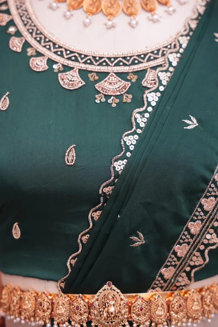 Women's Woven Design zari work Half Saree with FullyHandwork Blouse and Dupatta Dhara - Image 12