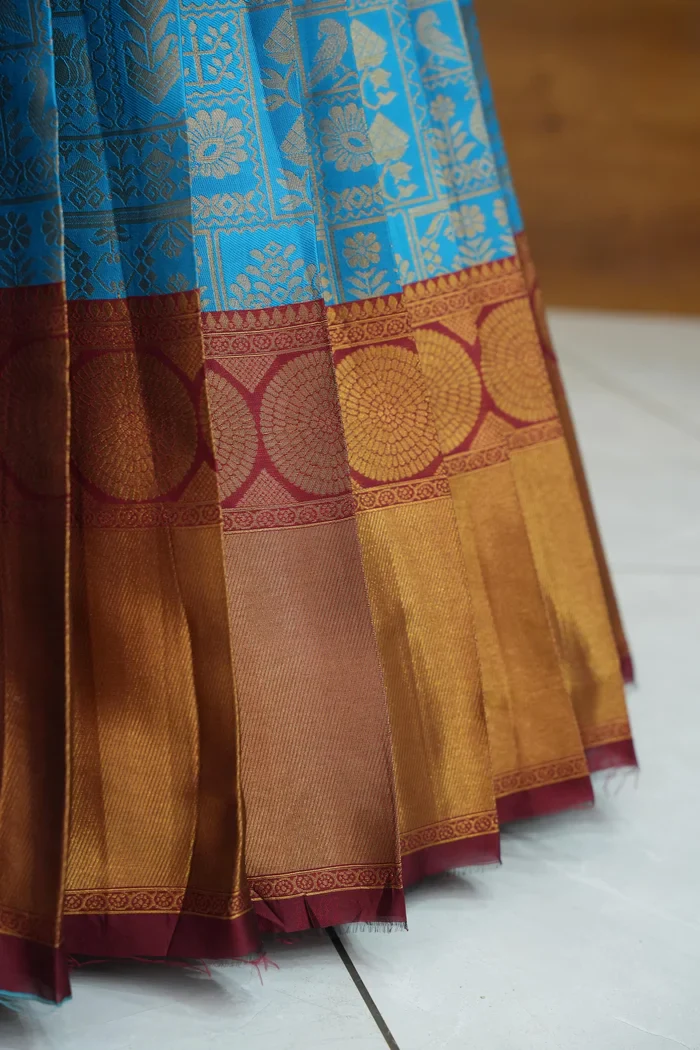 Women's Woven Design zari work Half Saree with FullyHandwork Blouse and Dupatta Dhara - Image 18
