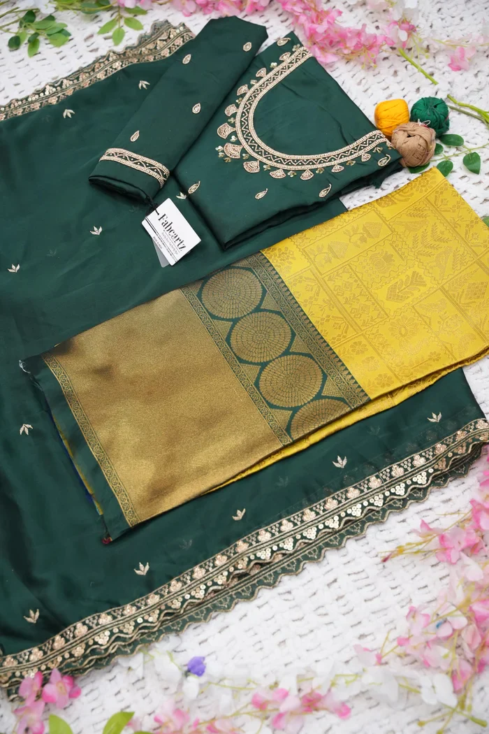 Women's Woven Design zari work Half Saree with FullyHandwork Blouse and Dupatta Dhara - Image 36