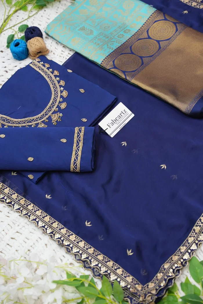 Women's Woven Design zari work Half Saree with FullyHandwork Blouse and Dupatta Dhara - Image 42