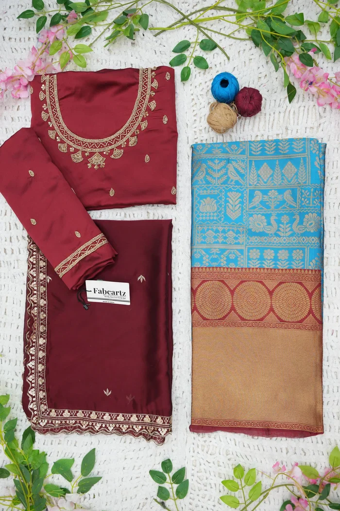 Women's Woven Design zari work Half Saree with FullyHandwork Blouse and Dupatta Dhara - Image 54