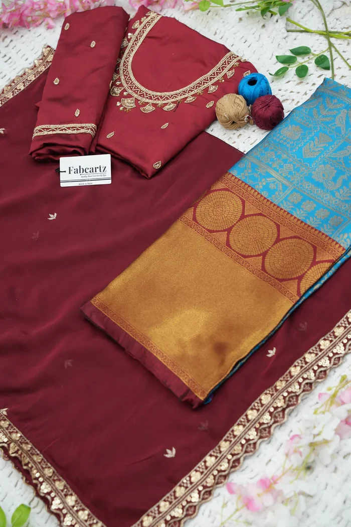 Women's Woven Design zari work Half Saree with FullyHandwork Blouse and Dupatta Dhara - Image 58