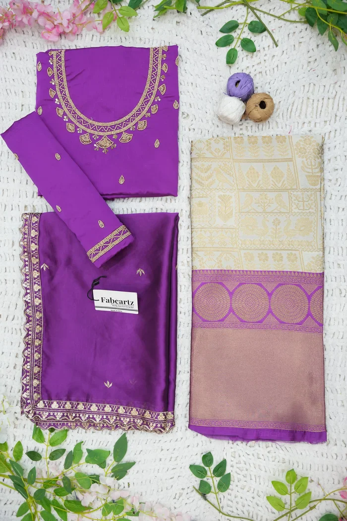 Women's Woven Design zari work Half Saree with FullyHandwork Blouse and Dupatta Dhara - Image 62