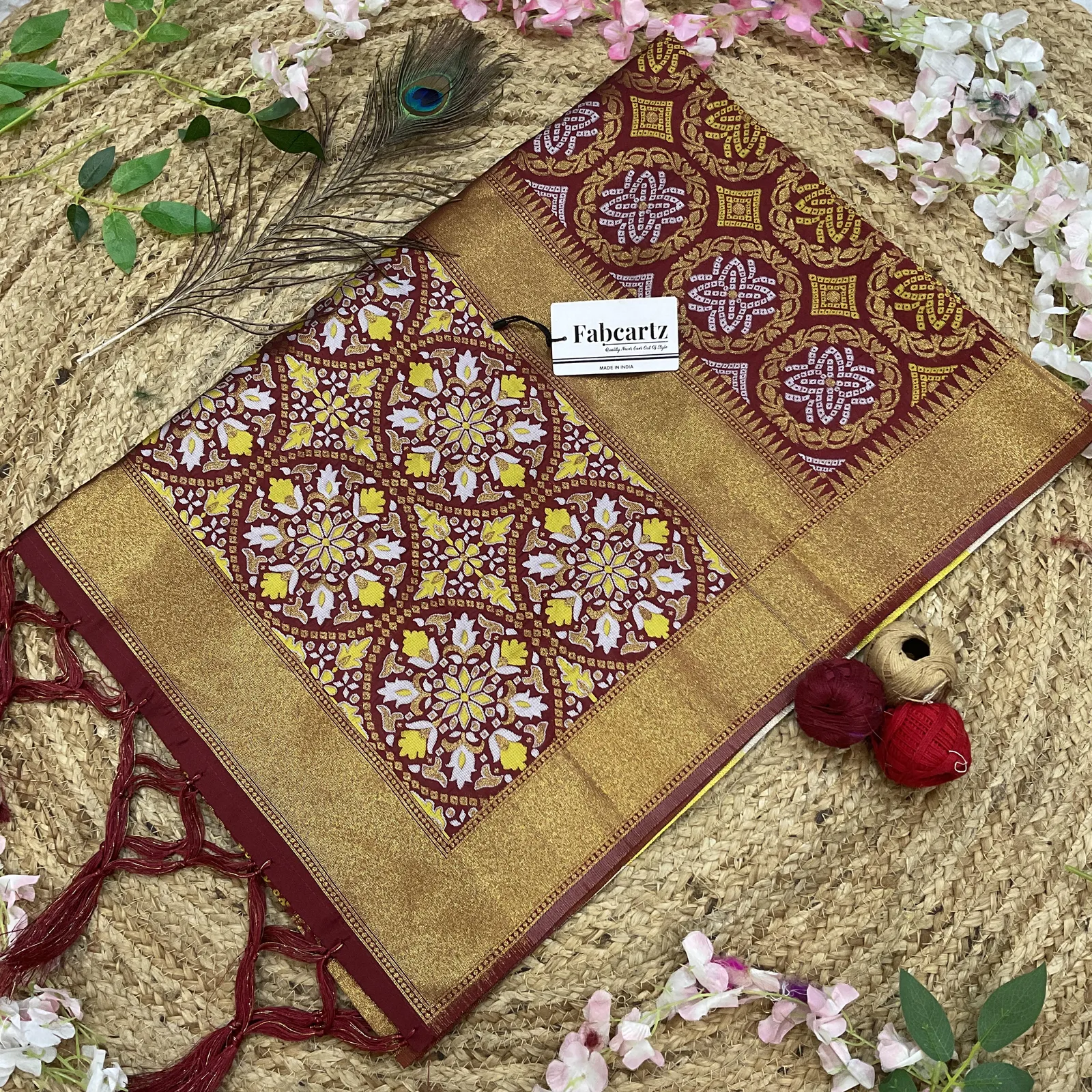 Beautiful Jacquard Woven Design Dupatta for women | Only Dupatta GolGolDup - Image 13
