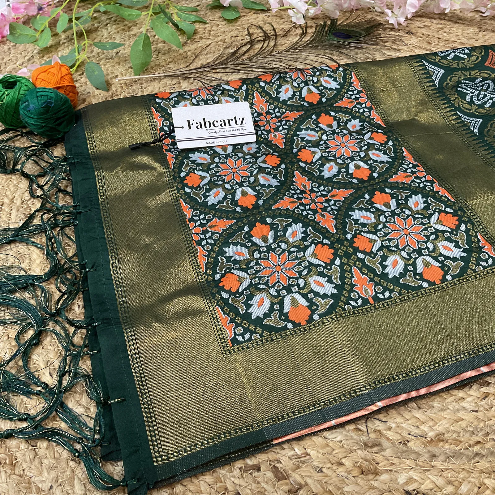 Beautiful Jacquard Woven Design Dupatta for women | Only Dupatta GolGolDup - Image 3