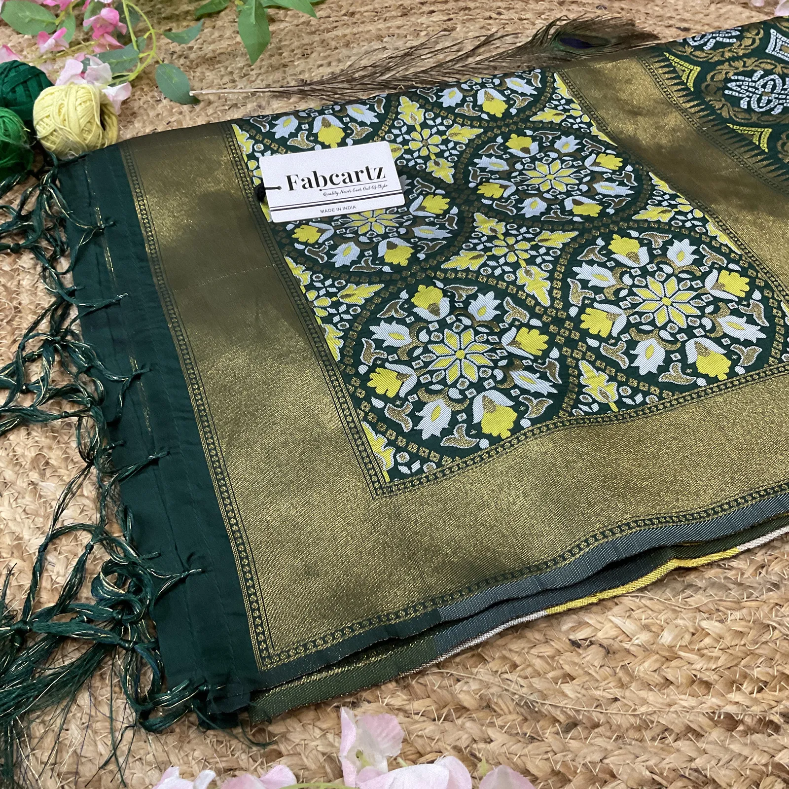 Beautiful Jacquard Woven Design Dupatta for women | Only Dupatta GolGolDup - Image 9