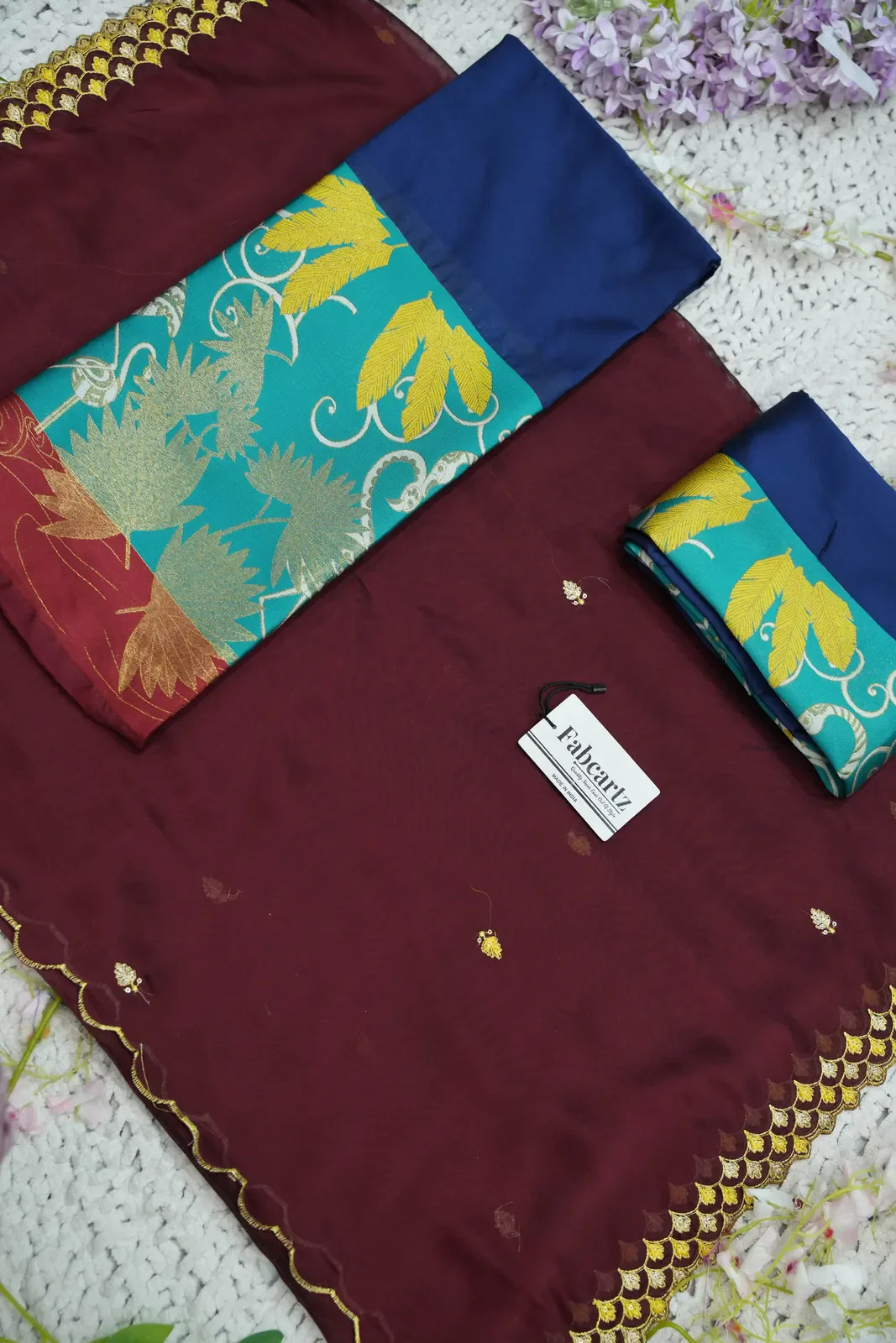 South Indian Festival Traditional Half Saree with Embroidered Blouse & Dupatta HansRango - Image 49