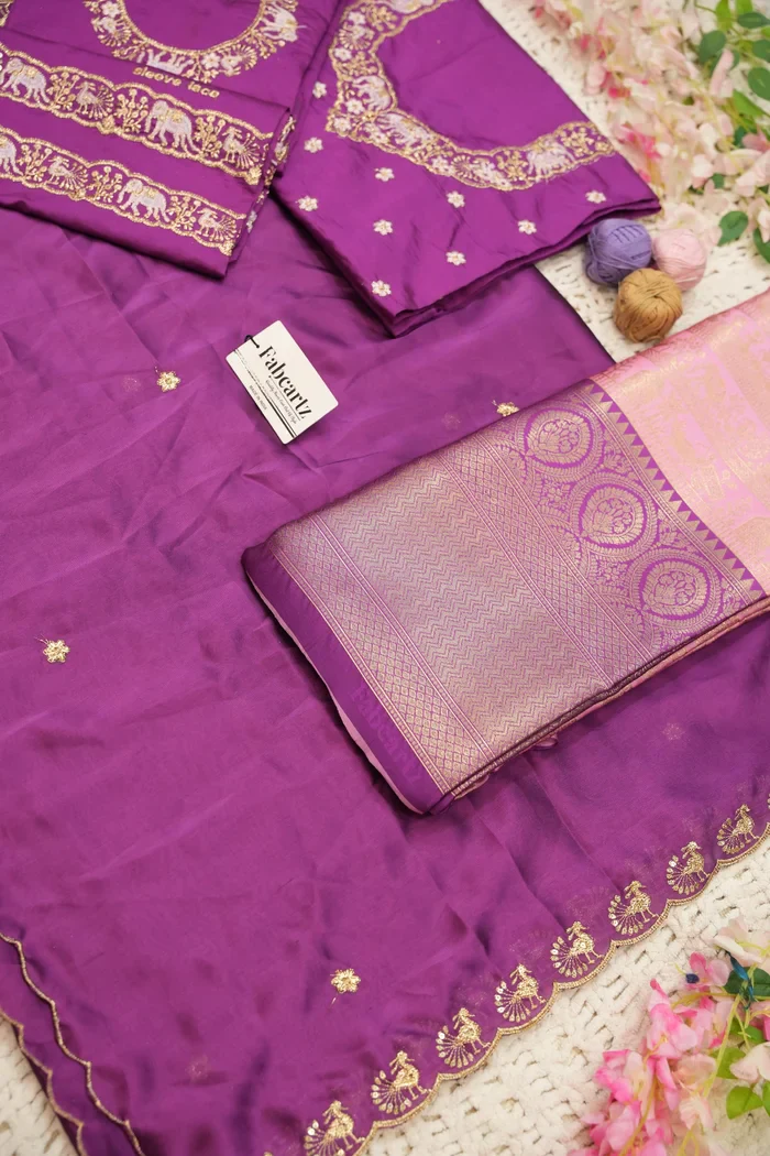 Women's Woven Design zari work Half Saree with Embroidered Blouse and Dupatta HathiGhoda - Image 70