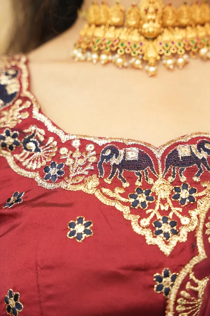 Women's Woven Design zari work Half Saree with Embroidered Blouse and Dupatta HathiGhoda - Image 29