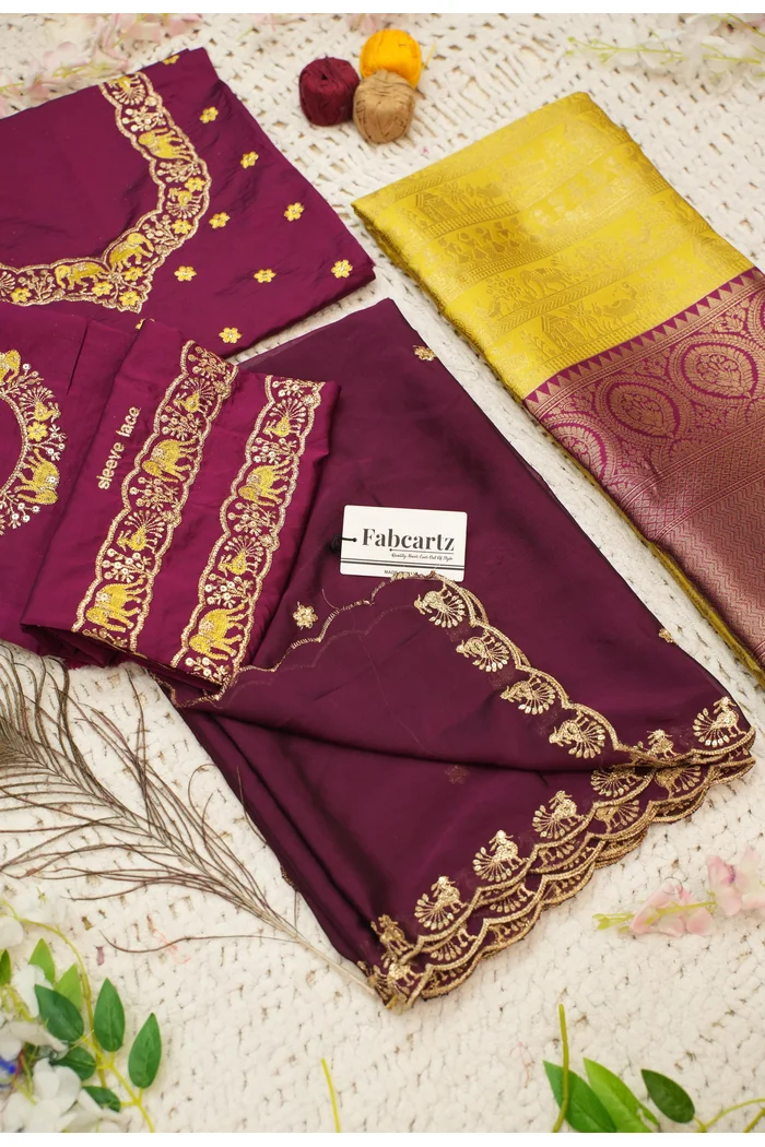 Women's Woven Design zari work Half Saree with Embroidered Blouse and Dupatta HathiGhoda - Image 39