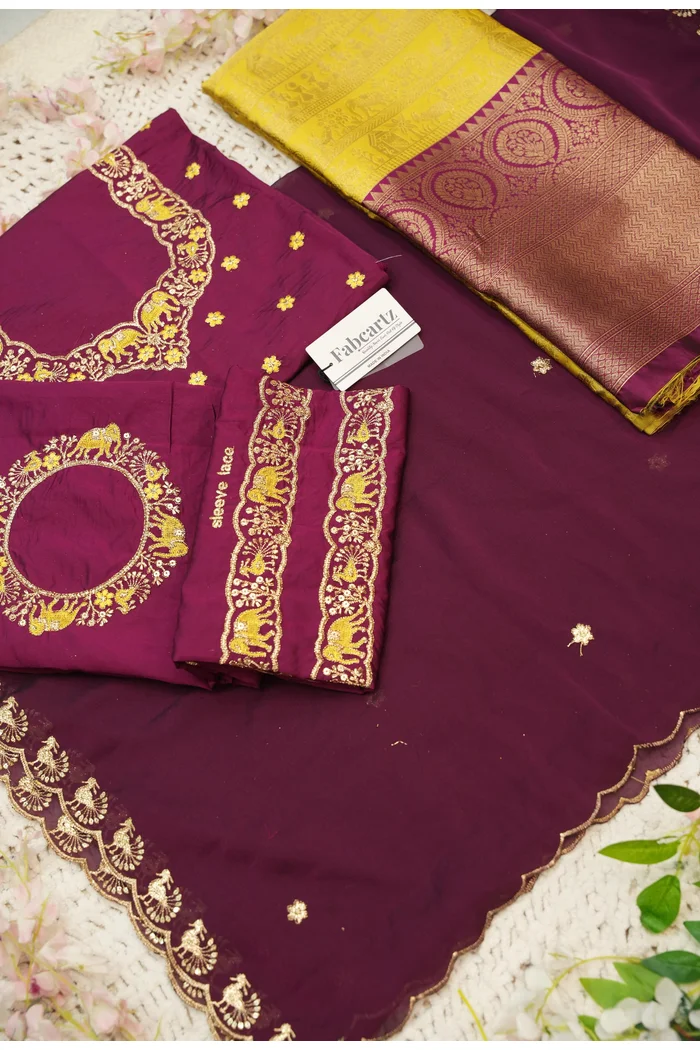 Women's Woven Design zari work Half Saree with Embroidered Blouse and Dupatta HathiGhoda - Image 40