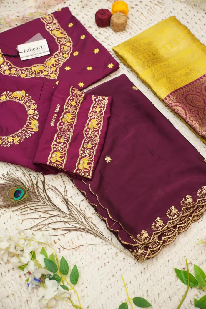 Women's Woven Design zari work Half Saree with Embroidered Blouse and Dupatta HathiGhoda - Image 44