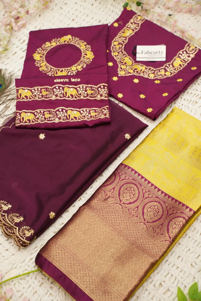 Women's Woven Design zari work Half Saree with Embroidered Blouse and Dupatta HathiGhoda - Image 45
