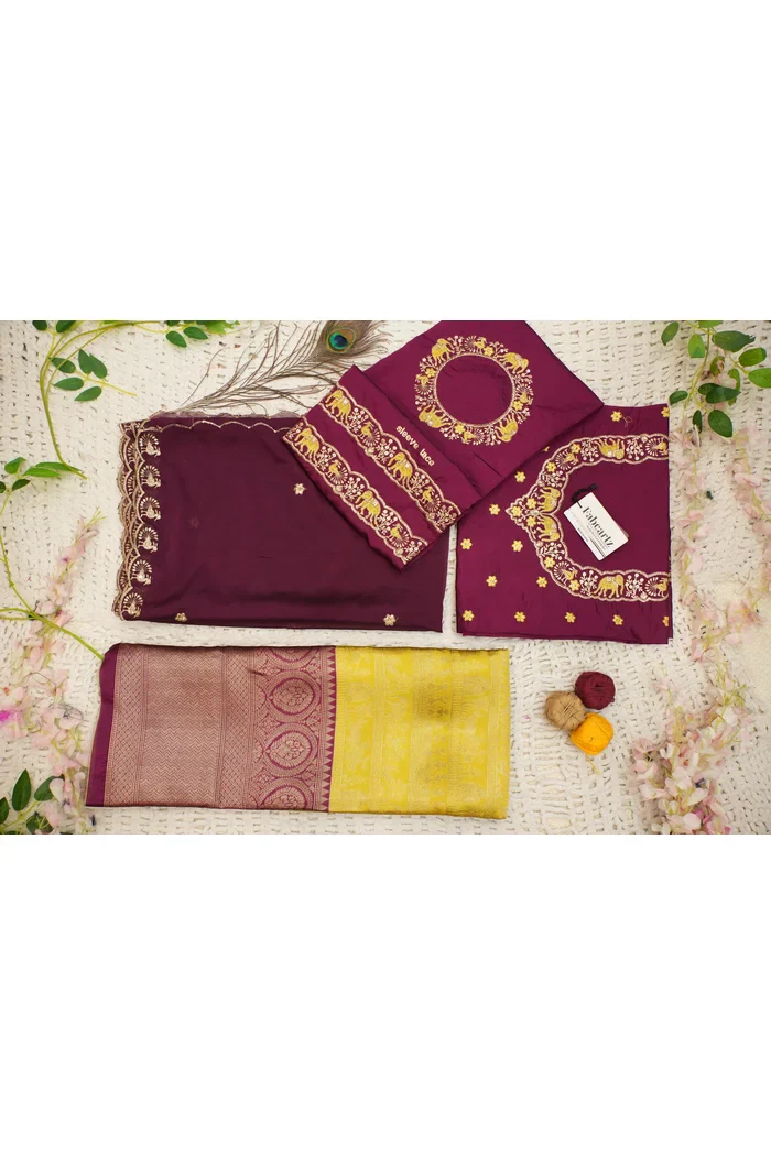 Women's Woven Design zari work Half Saree with Embroidered Blouse and Dupatta HathiGhoda - Image 46