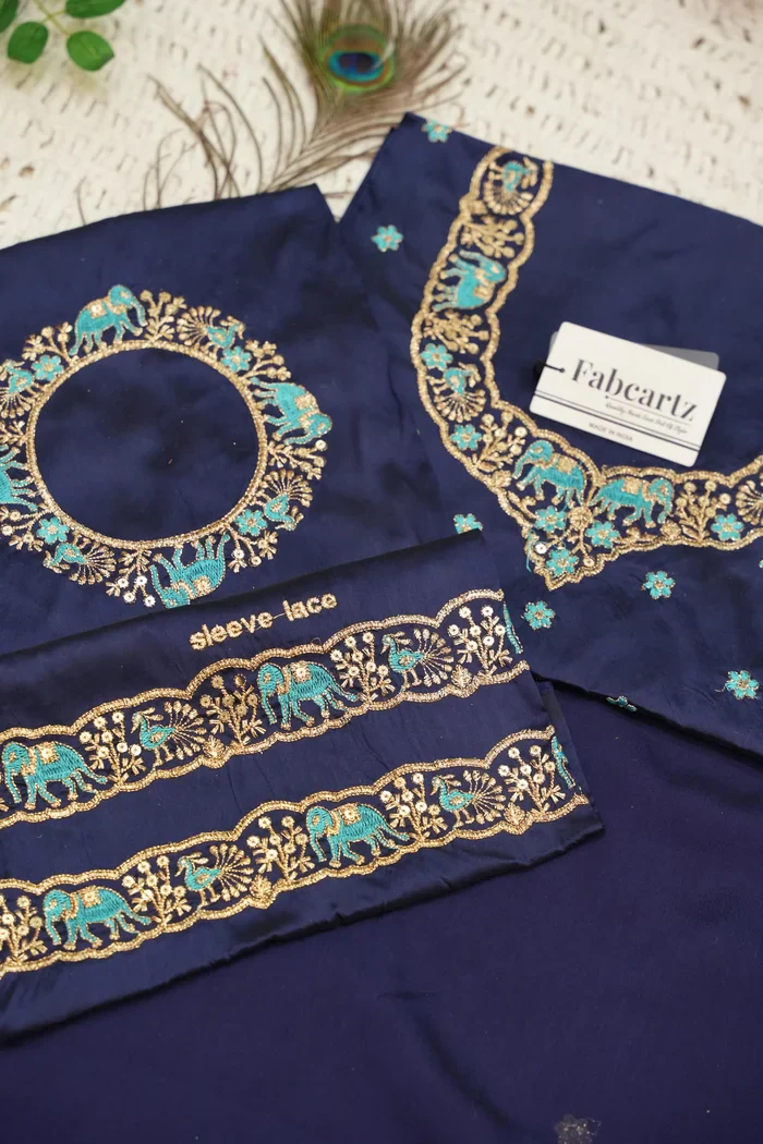 Women's Woven Design zari work Half Saree with Embroidered Blouse and Dupatta HathiGhoda - Image 51