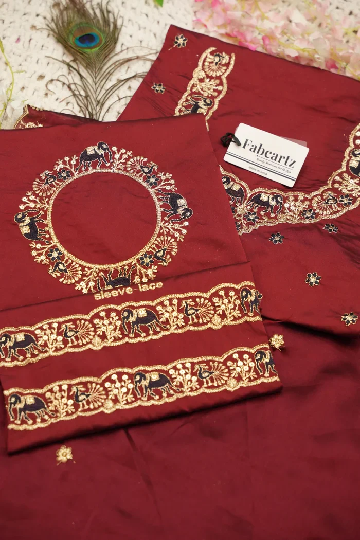 Women's Woven Design zari work Half Saree with Embroidered Blouse and Dupatta HathiGhoda - Image 67