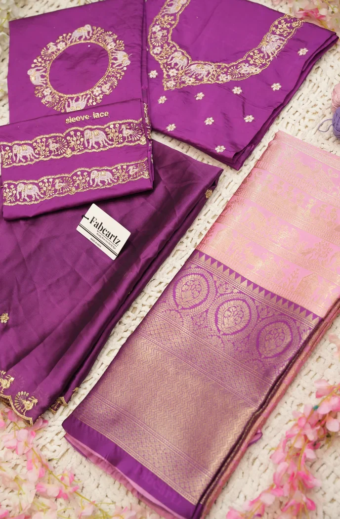 Women's Woven Design zari work Half Saree with Embroidered Blouse and Dupatta HathiGhoda - Image 74