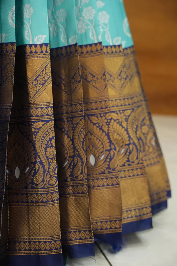 Women's Woven Design zari work Half Saree with Embroidered Blouse and Dupatta HemaValli - Image 20