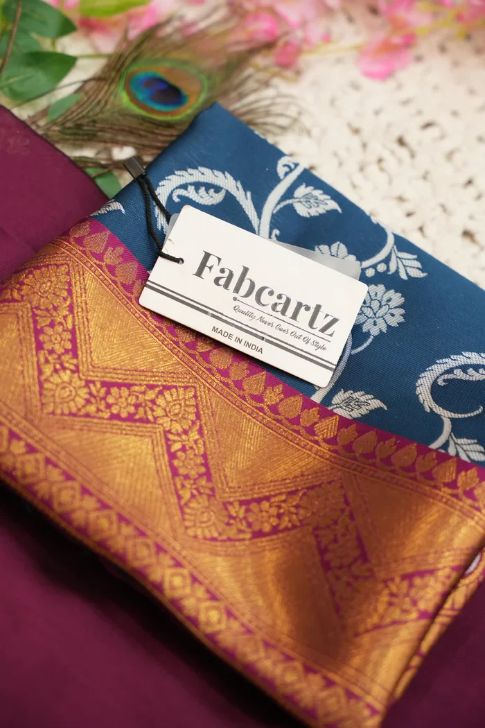 Women's Woven Design zari work Half Saree with Embroidered Blouse and Dupatta HemaValli - Image 37