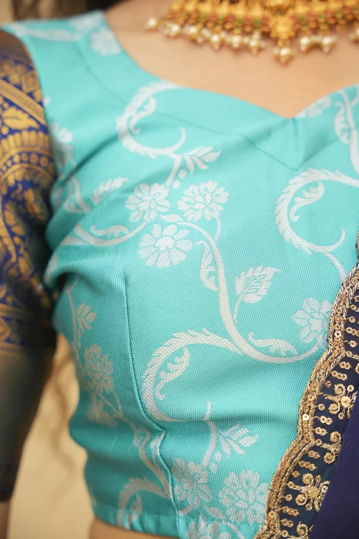 Women's Woven Design zari work Half Saree with Embroidered Blouse and Dupatta HemaValli - Image 32
