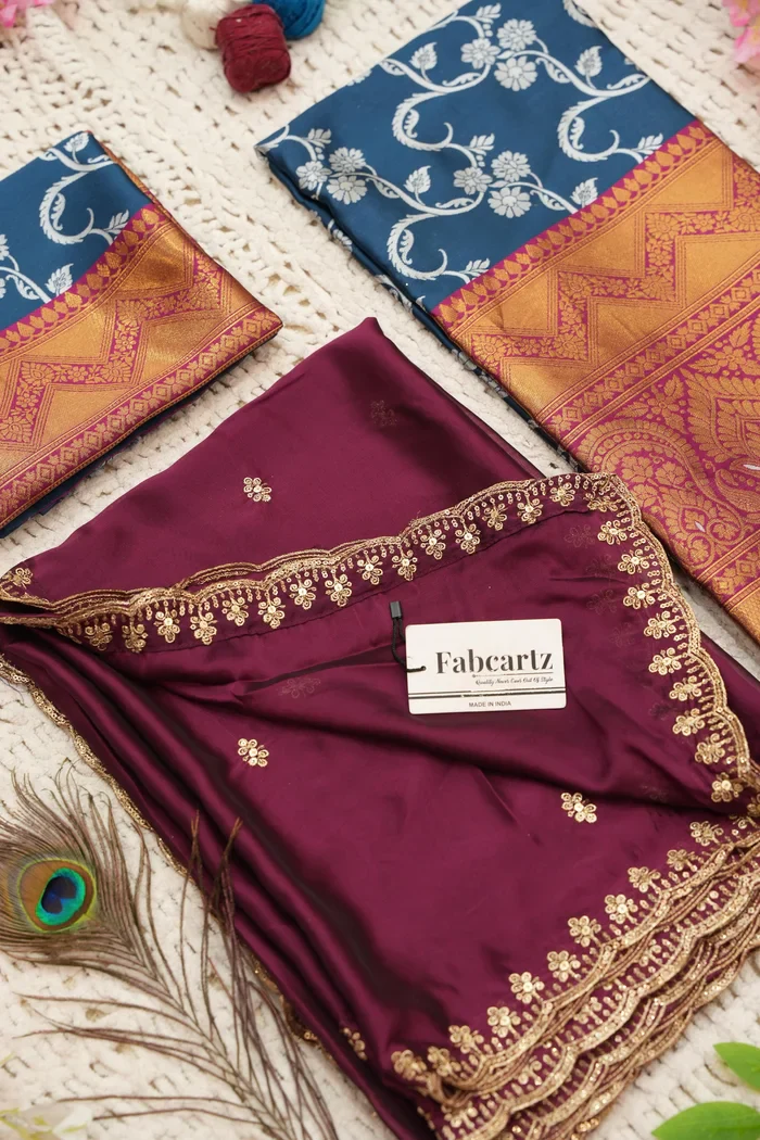 Women's Woven Design zari work Half Saree with Embroidered Blouse and Dupatta HemaValli - Image 49