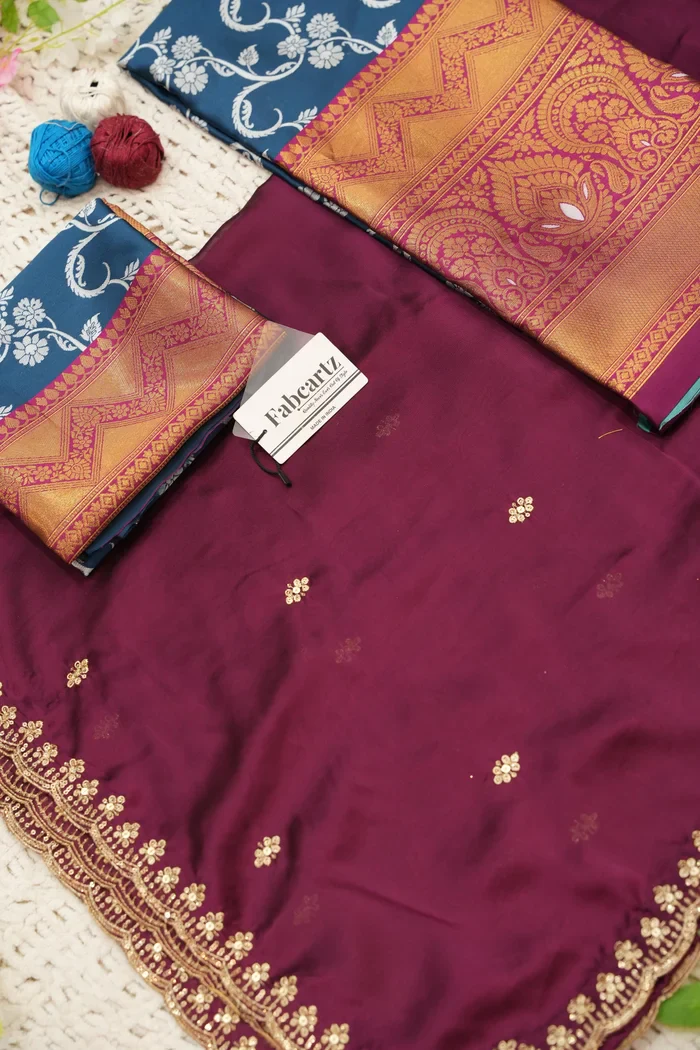 Women's Woven Design zari work Half Saree with Embroidered Blouse and Dupatta HemaValli - Image 52