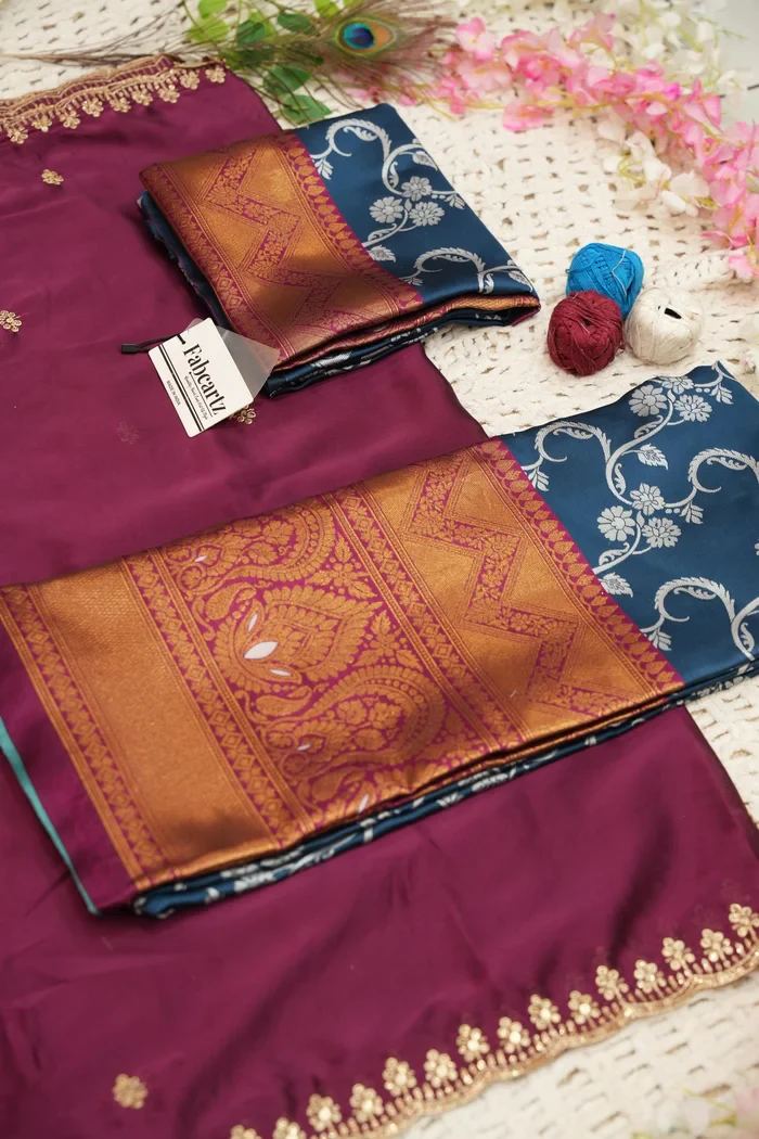 Women's Woven Design zari work Half Saree with Embroidered Blouse and Dupatta HemaValli - Image 53