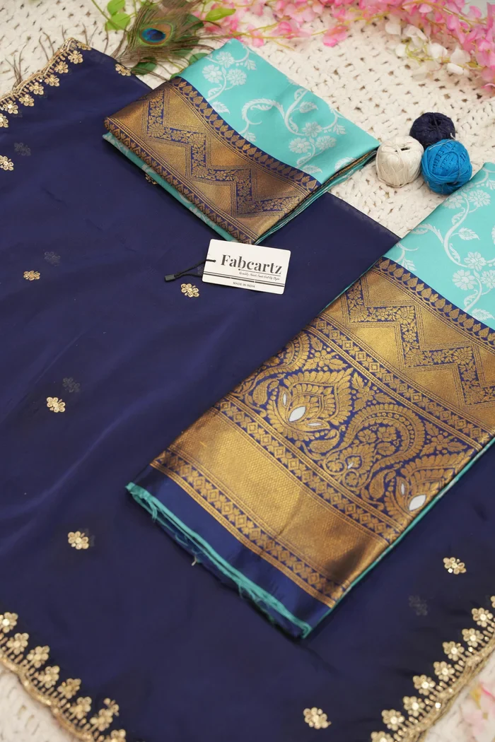 Women's Woven Design zari work Half Saree with Embroidered Blouse and Dupatta HemaValli - Image 70