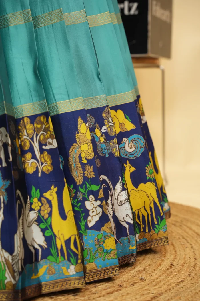 Women's Woven Design zari work Half Saree with Embroidered Blouse and Dupatta HiranPattu - Image 17