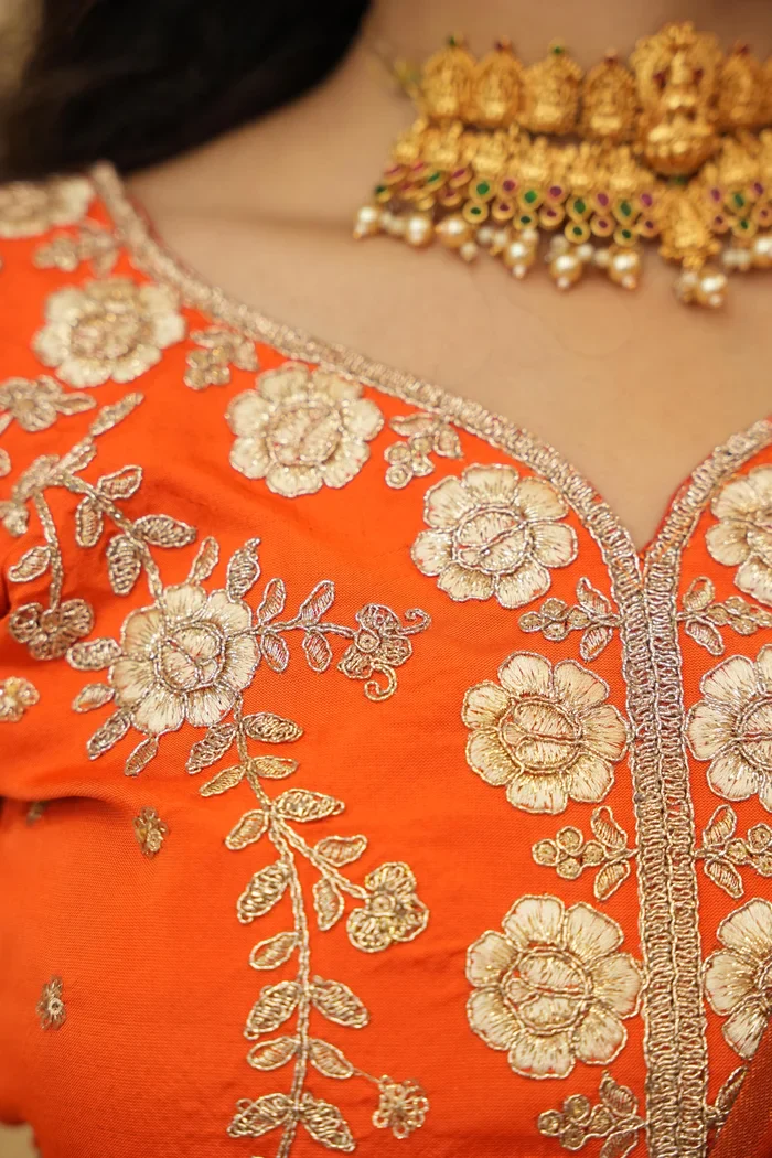 Women's Woven Design zari work Half Saree with Embroidered Blouse and Dupatta HiranPattu - Image 42