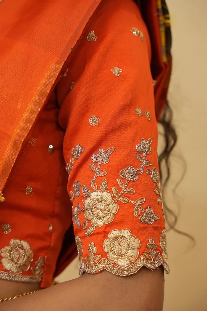 Women's Woven Design zari work Half Saree with Embroidered Blouse and Dupatta HiranPattu - Image 43
