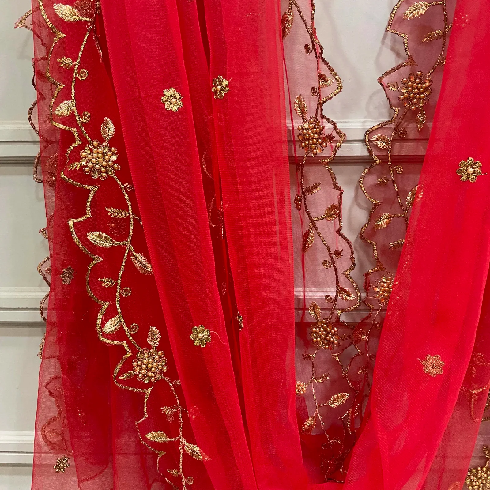 Beautiful Embroidery & Beads work Net Dupatta for women | Only Dupatta JananiDup - Image 27