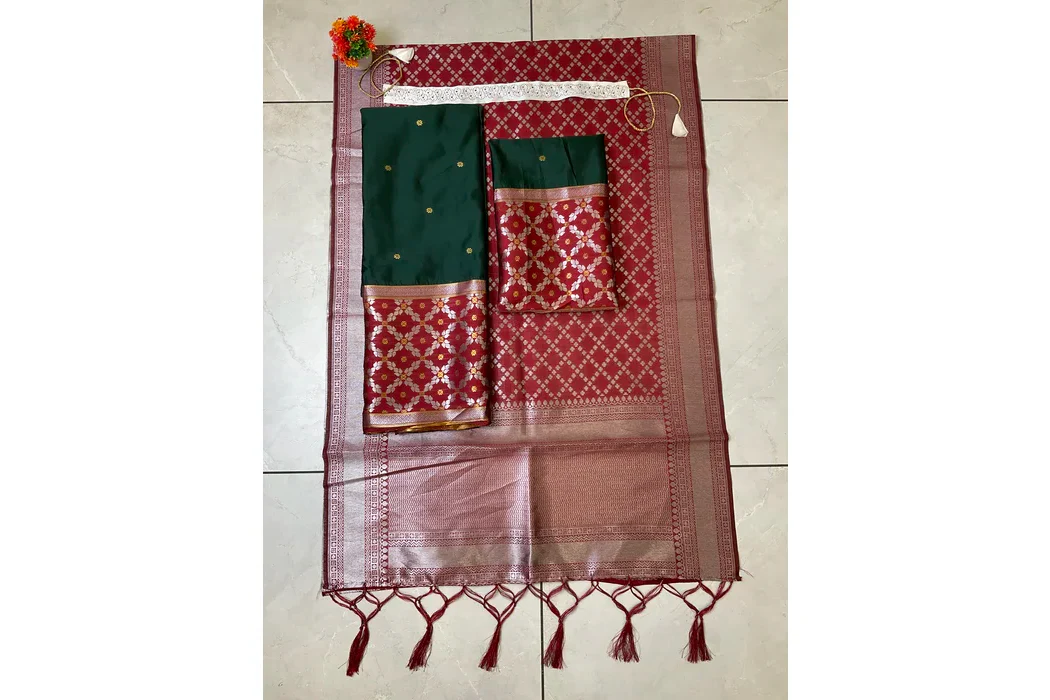 South Indian Festival Traditional Half Saree JanjalPAttu - Image 40