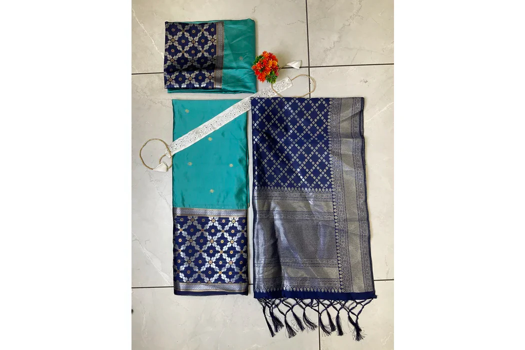 South Indian Festival Traditional Half Saree JanjalPAttu - Image 41